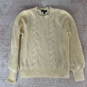 Banana Republic XS Wool Alpaca Sweater Baby Yellow Worn 1x